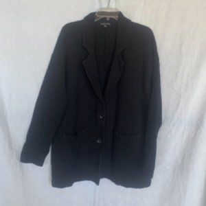 Eileen Fisher Black Basket Weave Jacket